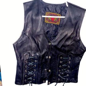 Genuine leather vest